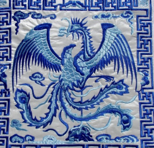 廠家定做批發(fā)機繡刺繡戲服龍補子繡片