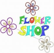 多色六瓣花樣圖案