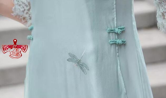 文藝風復古民國繡花連衣裙 文藝風復古民國繡花連衣裙