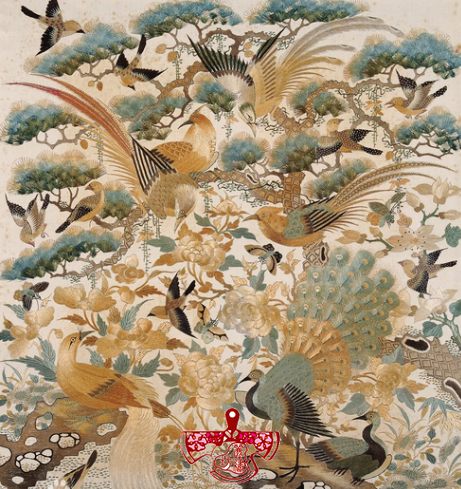 孔雀刺繡 孔雀刺繡