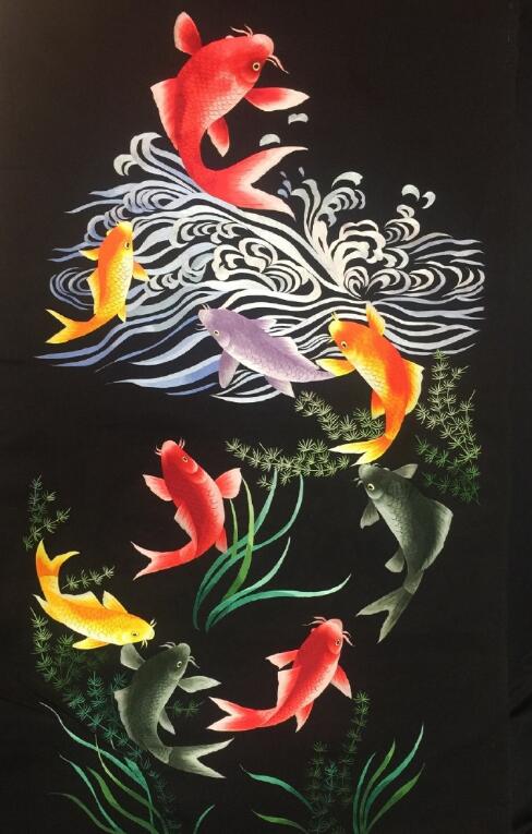 9幅手繡雙面繡片-魚 9幅手繡雙面繡片-魚