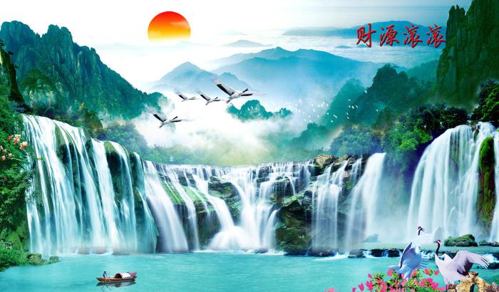 十字繡山水風景畫刺繡圖案 十字繡山水風景畫刺繡圖案