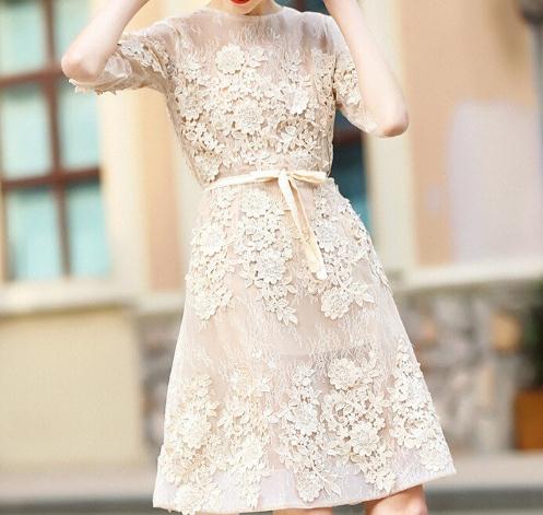 連衣裙水溶刺繡定制 連衣裙水溶刺繡定制