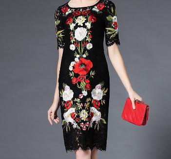 連衣裙水溶刺繡定制 連衣裙水溶刺繡定制