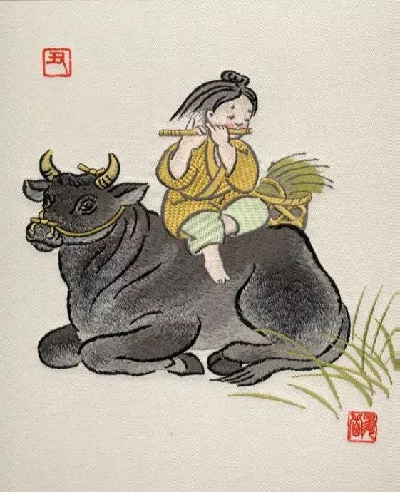 十二生肖刺繡圖案 十二生肖刺繡圖案