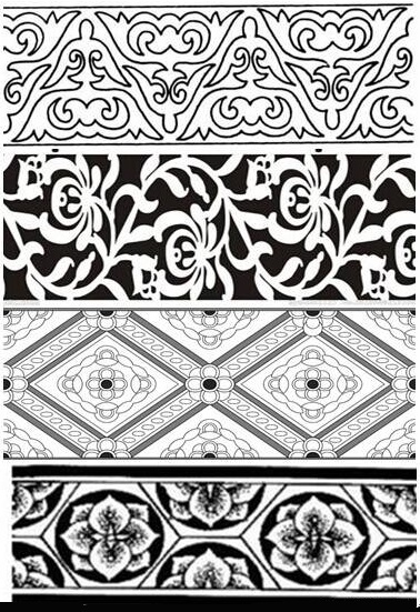 刺繡圖案三種紋樣的組織形式 刺繡圖案三種紋樣的組織形式