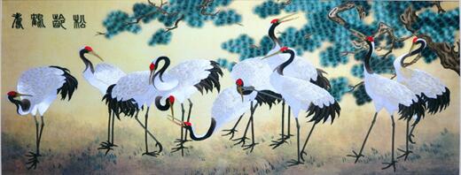蘇繡松齡鶴壽 蘇繡松齡鶴壽